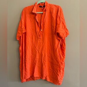 Zara Bright Orange Red Top